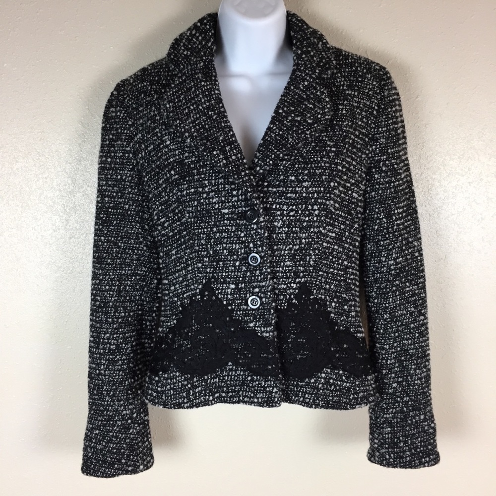 Escada lace trim wool blazer/jacket size 36/4